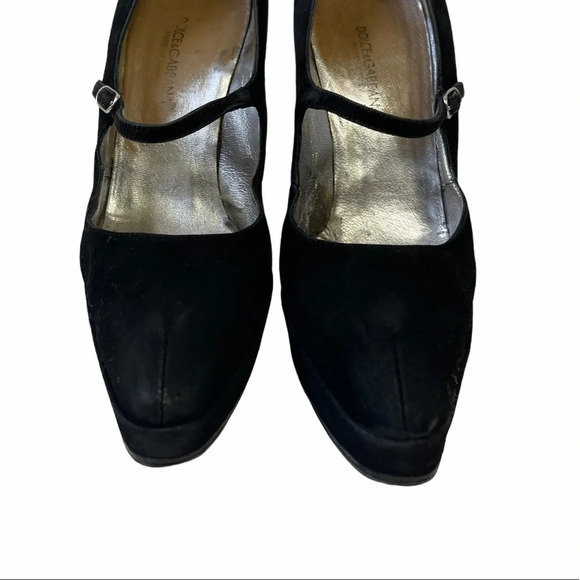 Dolce & Gabbana Suede Platform Mary Jane Heels - Picture 9 of 11